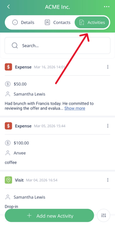 Account Details Mobile